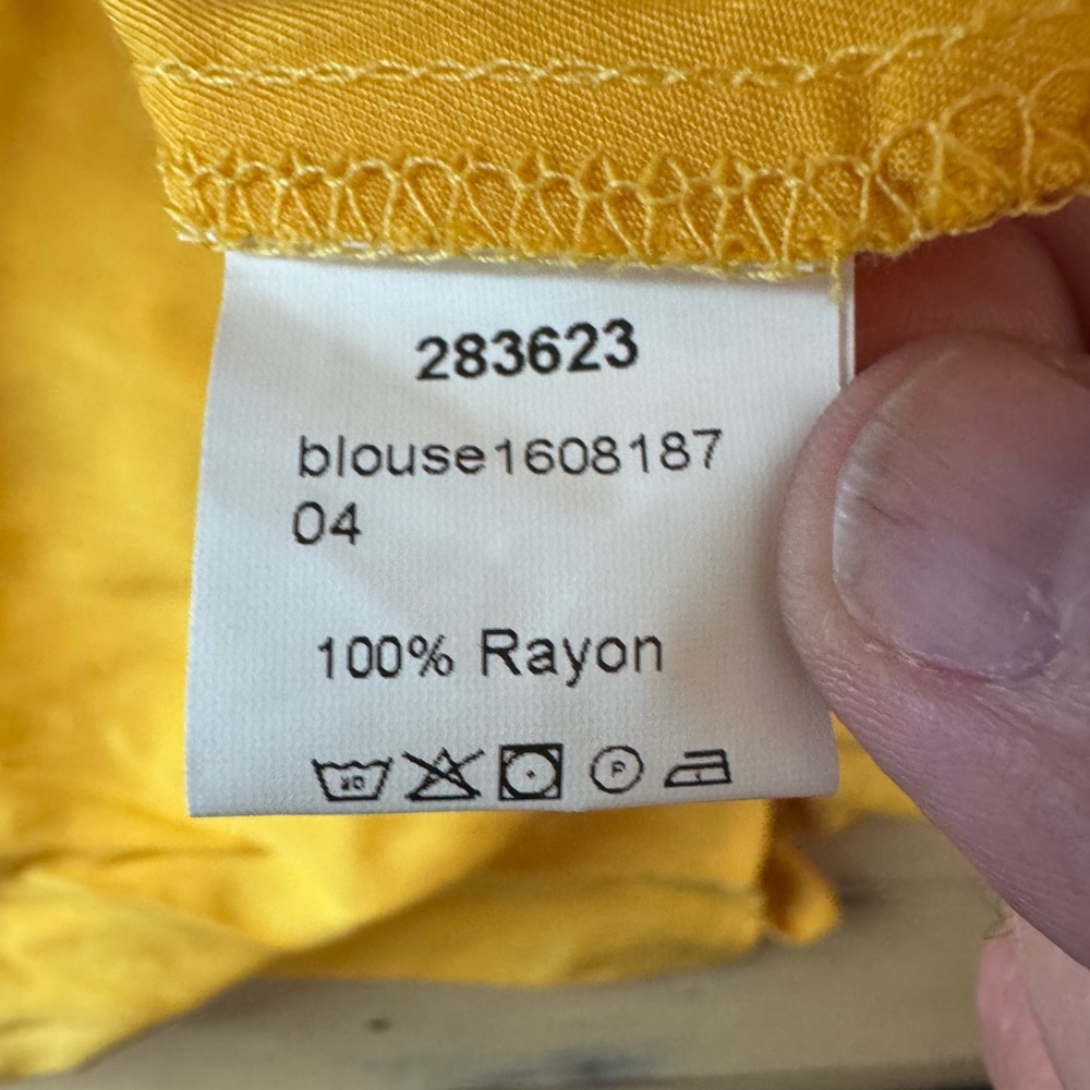 Women's Mustard Yellow Bell Sleeve Top - Picture 3 of 3